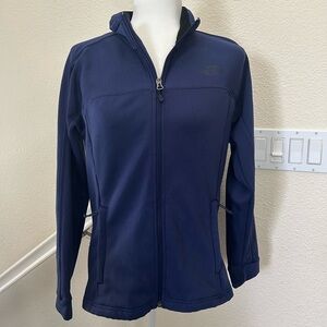 The North Face Ladies Skyline Full Zip Jacket Navy M zipped pockets Ykk Zipper